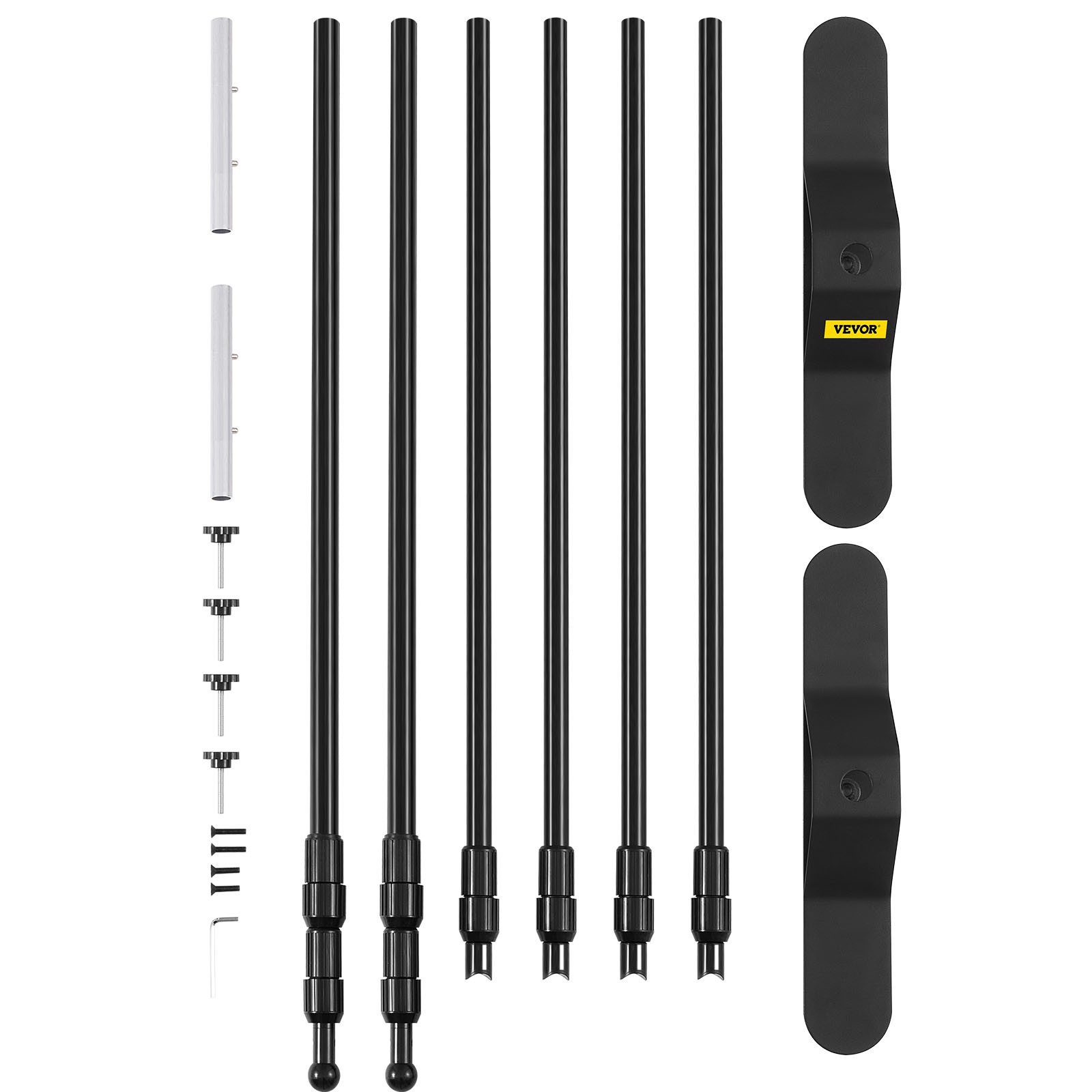 VEVOR 8' Display Backdrop Banner Stand Adjustable Telescopic