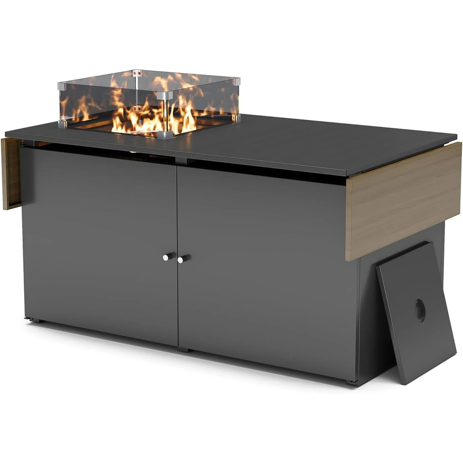 LAUSAINT HOME 64in 50,000 BTU Gas Fire Pit Table for Outside Patio, Propane