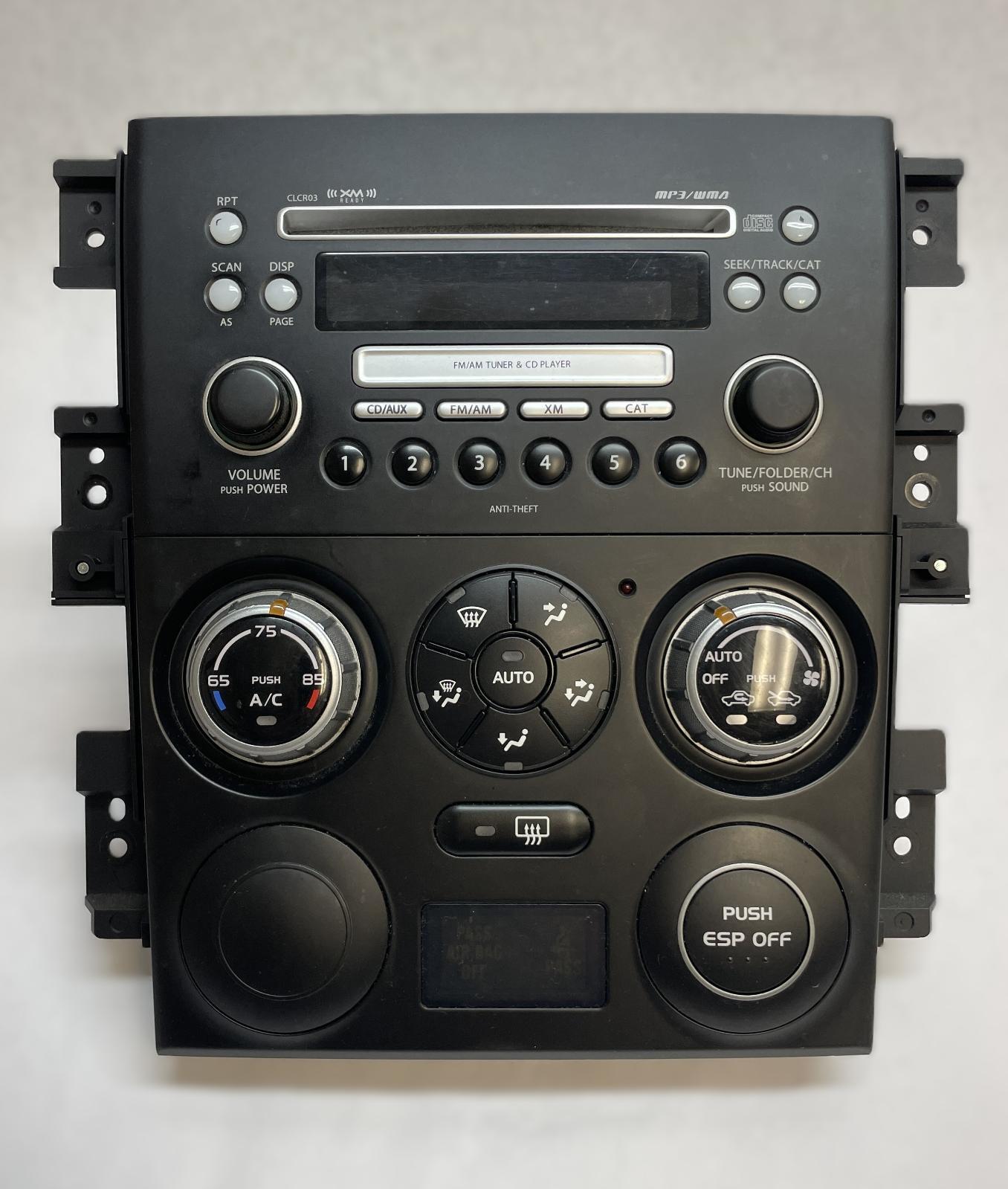 2007 SUZUKI GRAND VITARA RADIO CONTROL PANEL RECEIVER HEAT/AC CONTROLS OEM