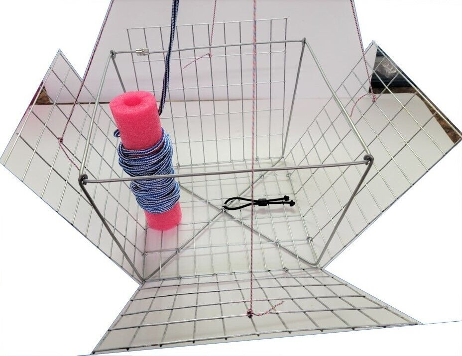 EZ-CRABBING Topless/Open Panel Trap - Fully Rigged w/ 20 ft Pull Rope