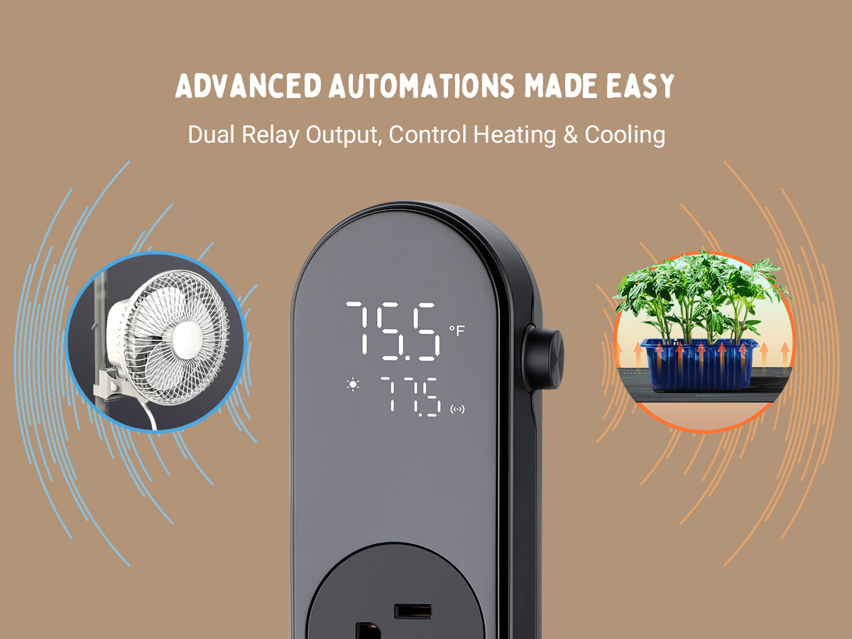 Bluetooth Thermostat Temperature Controller Heating Cooling Incubator Greenhouse