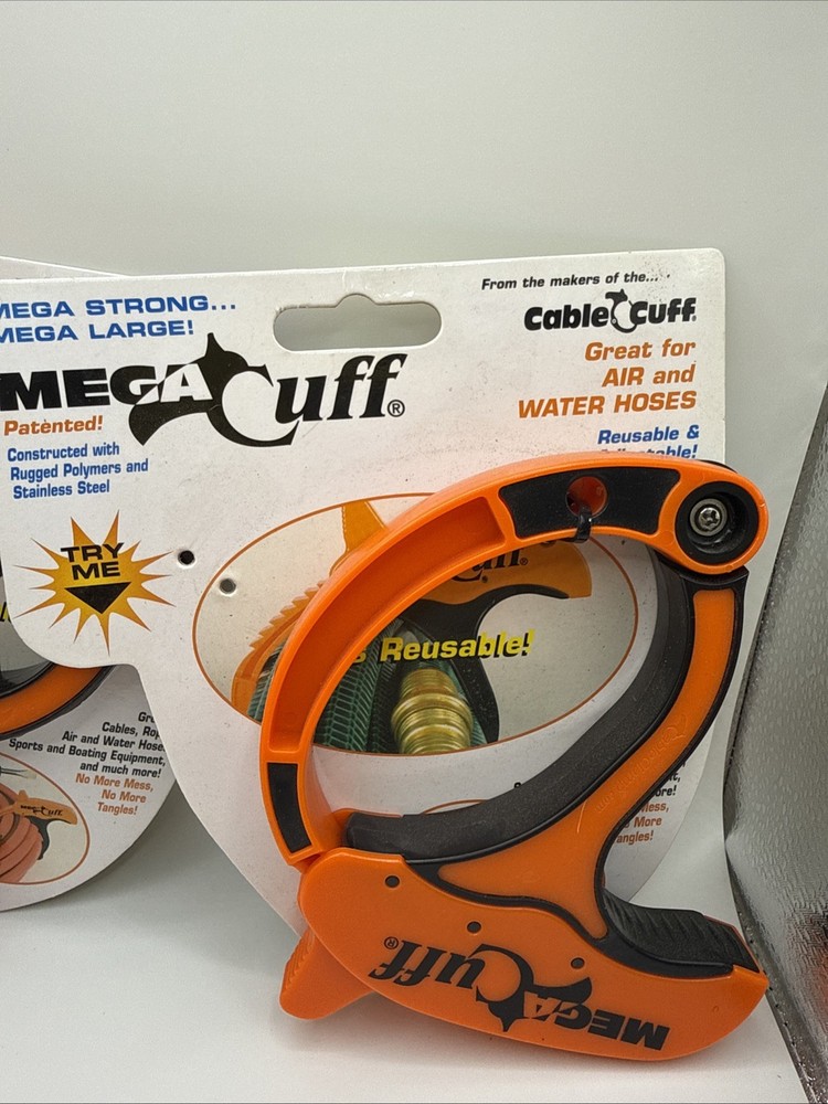 2 Cable Cuff Mega Cuff - Single Extra Large Reusable Serrated Cable Organizer.
