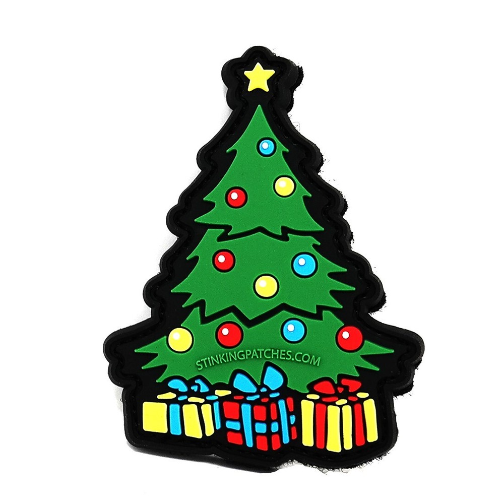 Christmas Tree Tactical Patch | Christmas PVC Hook and Loop Morale Patch