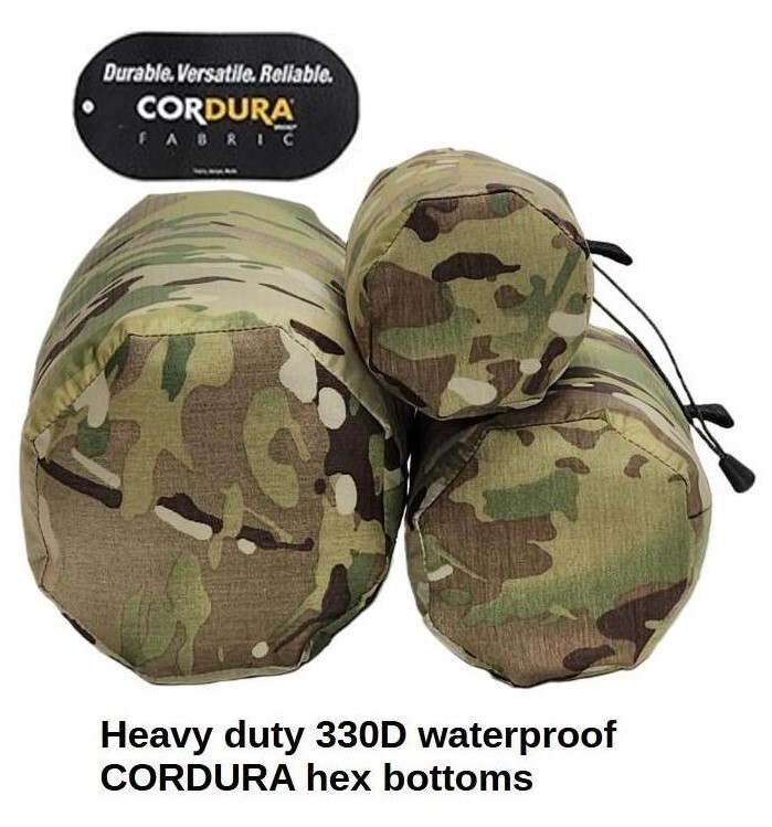 3-pk MULTICAM 70D Mil-spec Ripstop Waterproof Nylon Camping Hiking Stuffsack Set