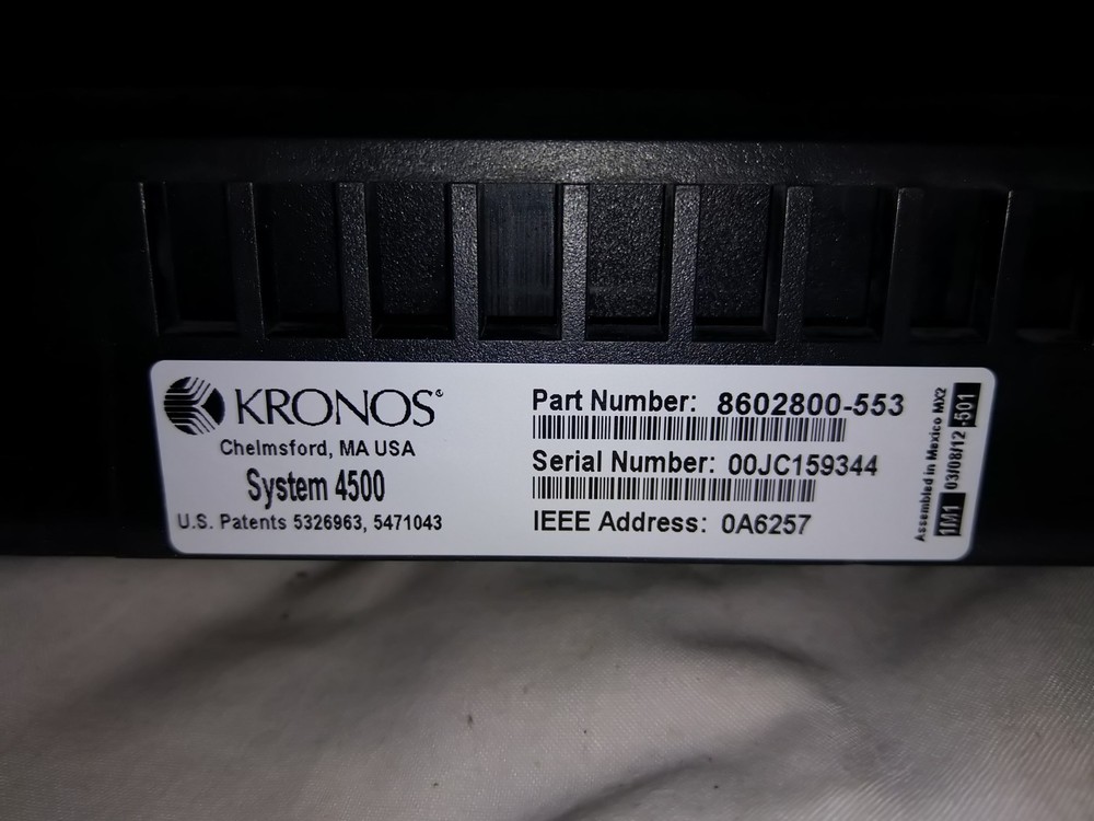 Kronos System 4500 Time Clock 8602800-553