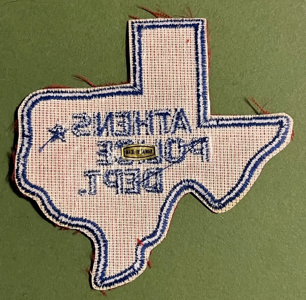 Athens Texas TX Police Shoulder Patch State Shape
