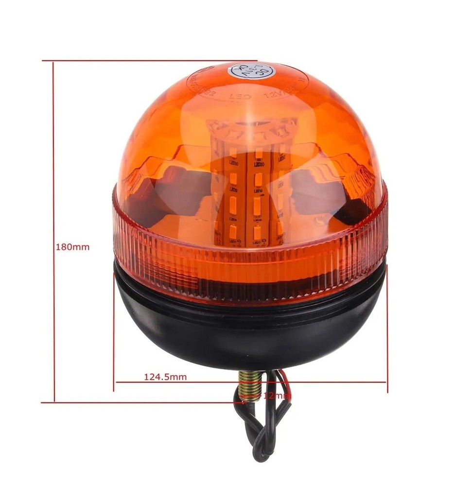 Flashing Beacon Led Light Orange Recovery Strobe Amber Breakdown Bolt Fix E Mark