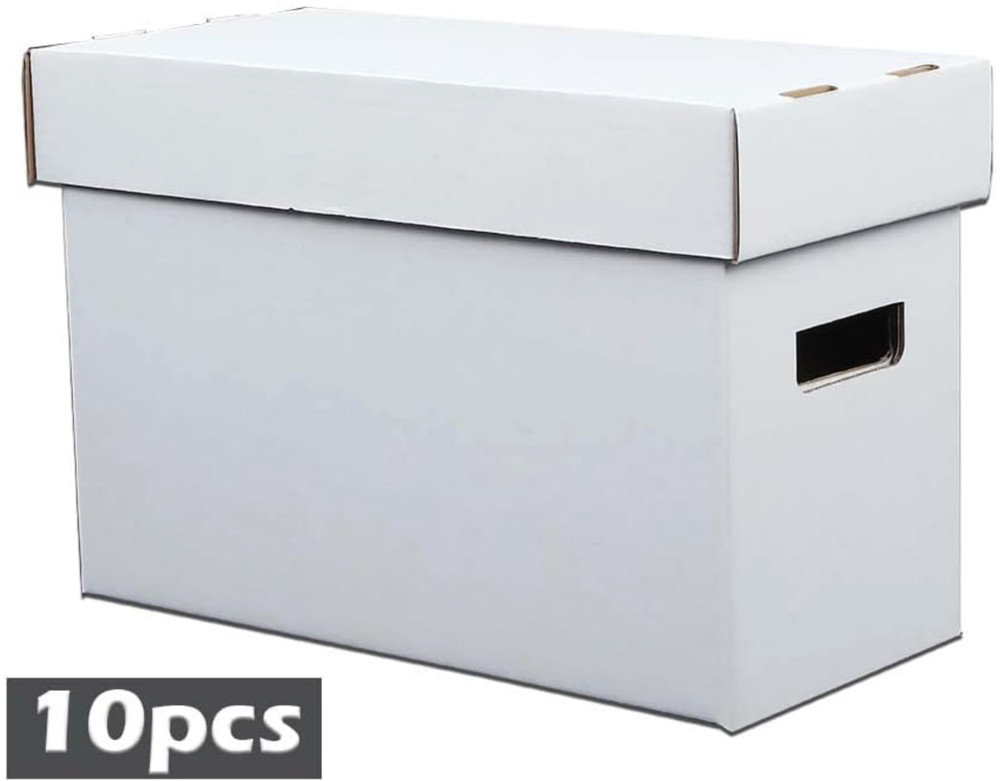 10Pcs Comic Books Storage Boxes Short Holds 150-175 Stackable Durable Archive***