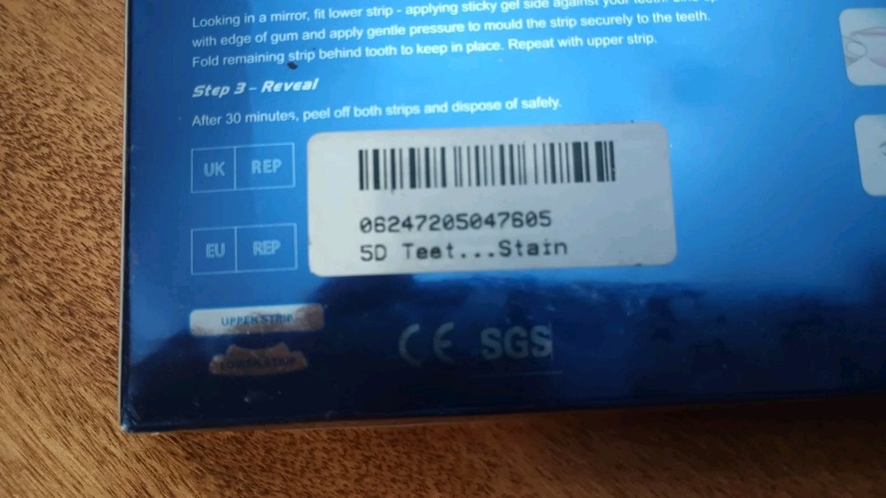 Sealed 5 D Whitening Strips