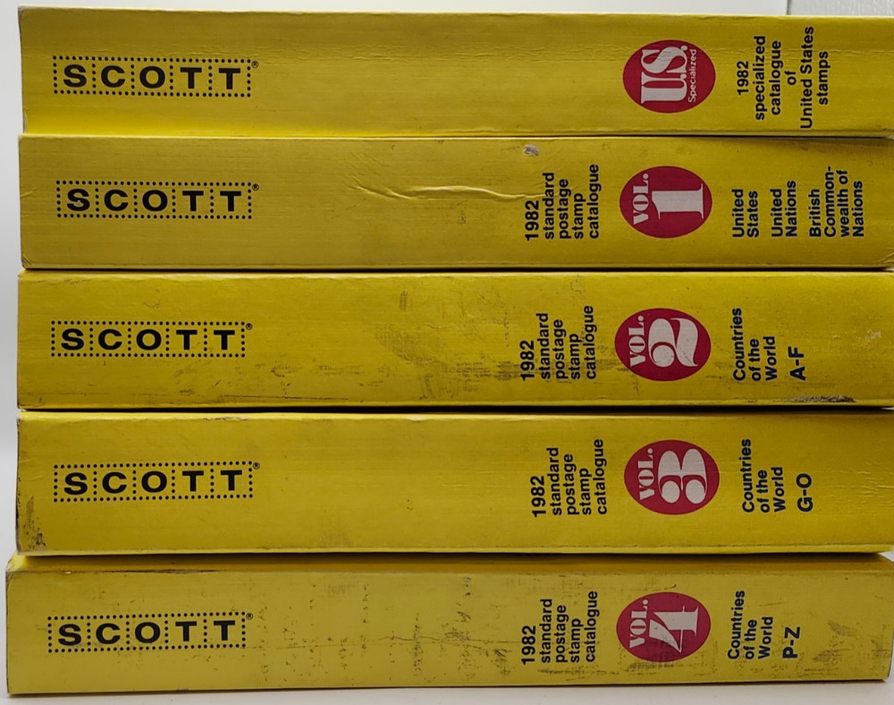 Scott 1982 Standard Stamp Catalogue Complete 4 Volume Set w/ U.S. Specialized