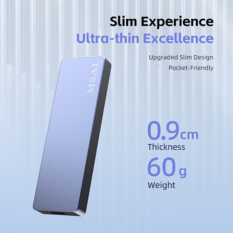 📱1TB Portable Hard Drive for iPhone & Android Plug & Play Smart Backup Storage