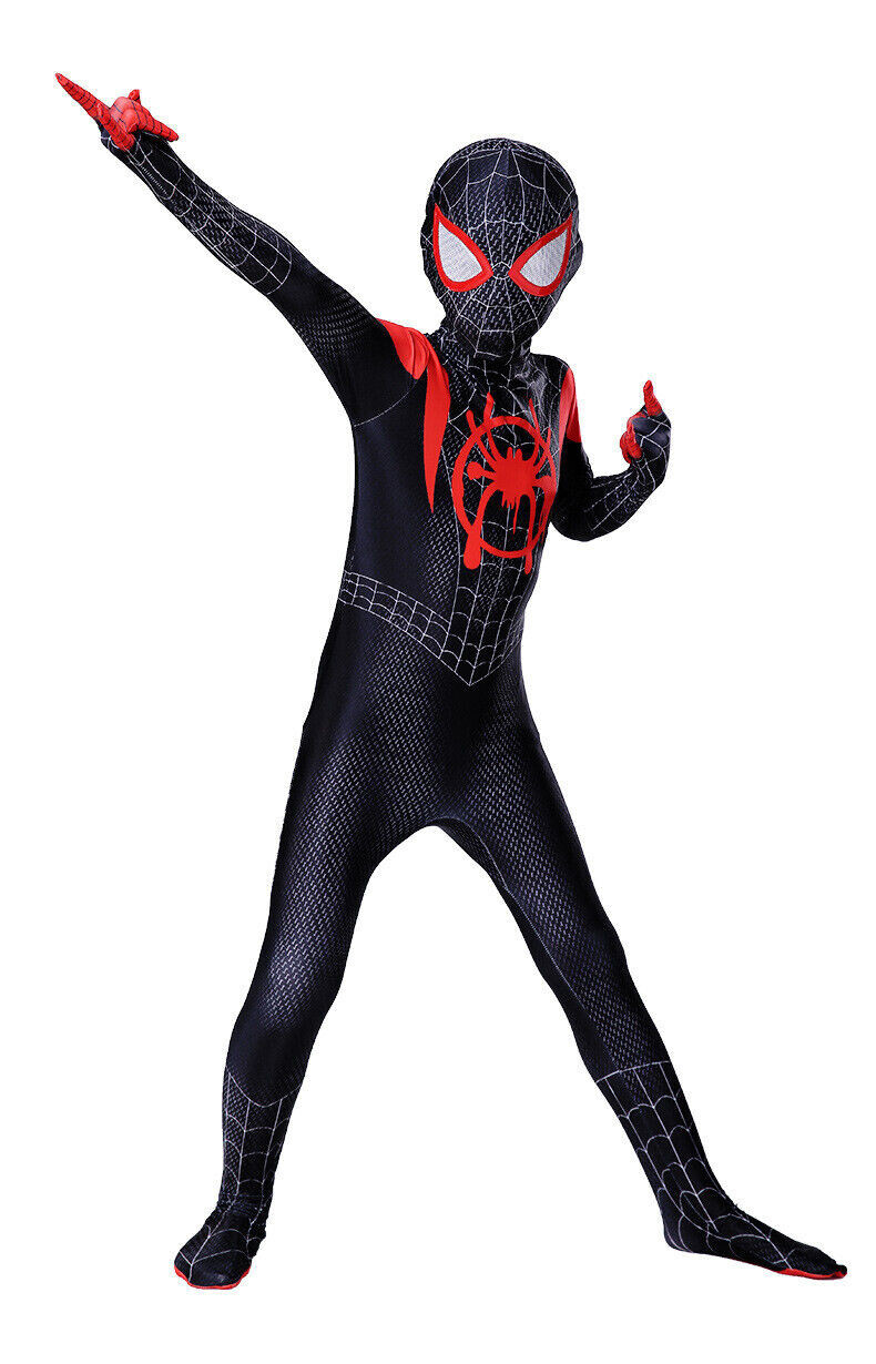 Into the SpiderVerse Miles Morales Spiderman Costume Cosplay Hoodie Shorts
