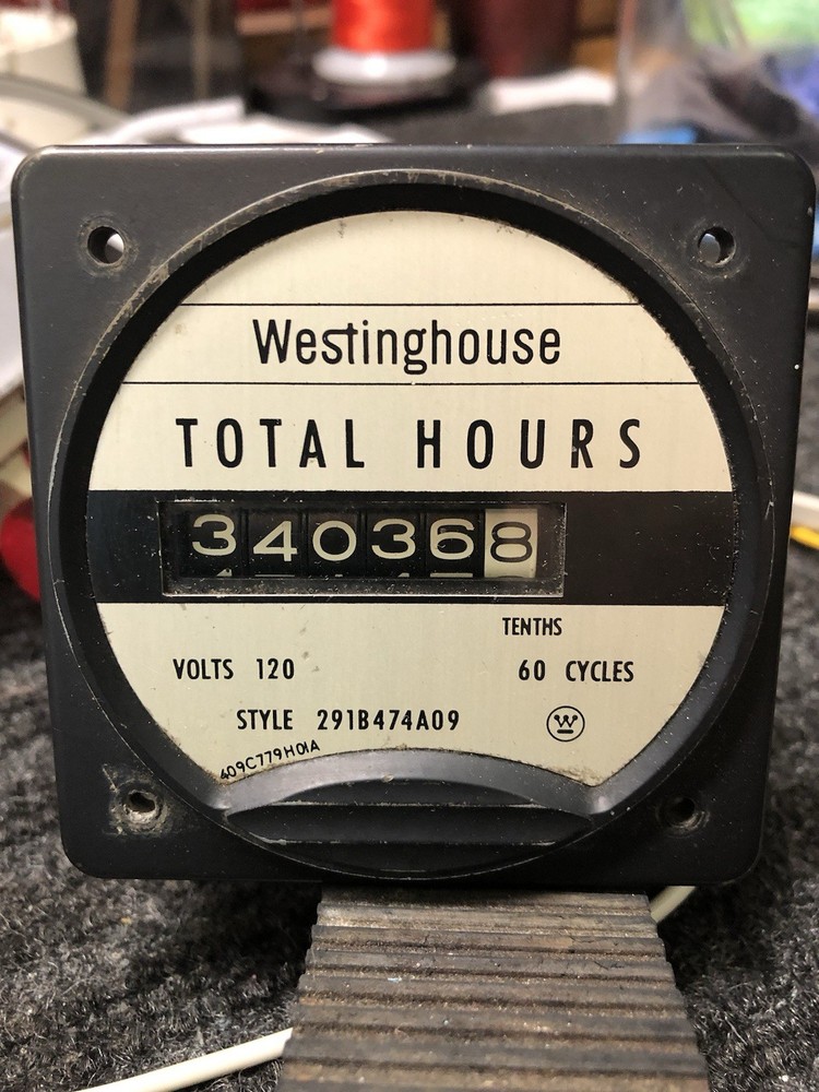 Westinghouse Hour Meter - Used - Working 120v