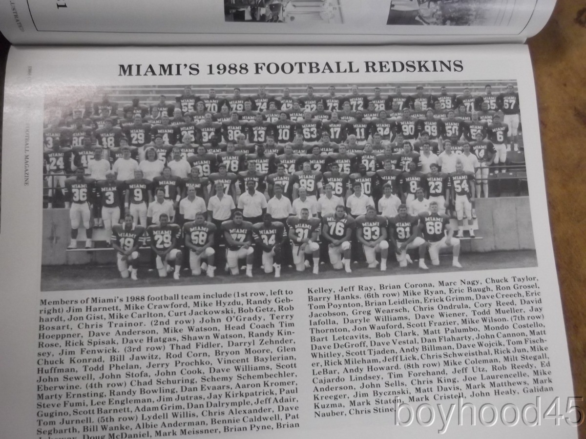 The 100 YEARS GAME PROGRAM--MIAMI OF OHIO VS. CINCINNATI--1988