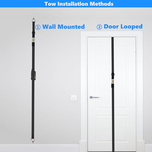 Door and Wall Moveable Anchor Straps with Adjustable Multi Point for