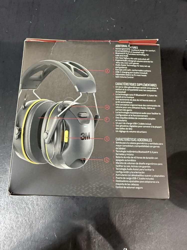 3M WorkTunes Connect Wireless Hearing Protector 90570-DC - New Open Box
