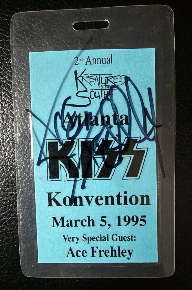 Ace Frehley Autographed KISS Convention VIP Pass