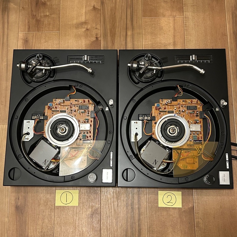 Technics SL-1200MK3 DJ Record Turntable System Pair Set Mogami FullyFunction