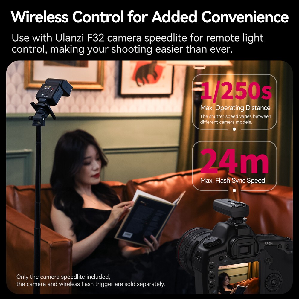Ulanzi TT-01 Wireless Flash Trigger Dual Channel 24m Range for Camera