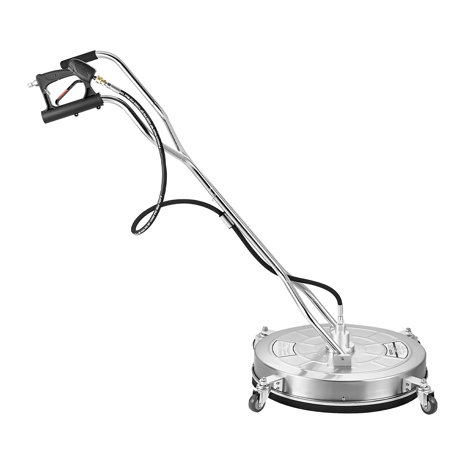 VEVOR 24" Pressure Washer Surface Cleaner 4 Wheels Dual Handle 4000 Max PSI