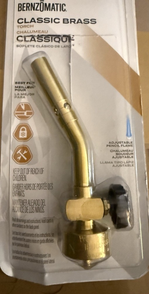 Bernzomatic Brass Pencil Flame Propane Torch Head
