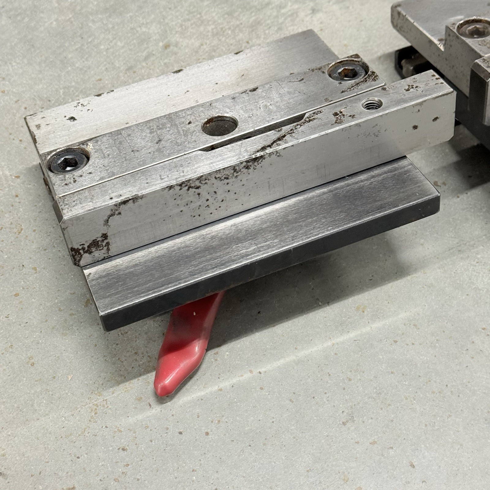 (2) Genuine Amada Single Slide Press Brake Quick Release Clamp Punch Holders