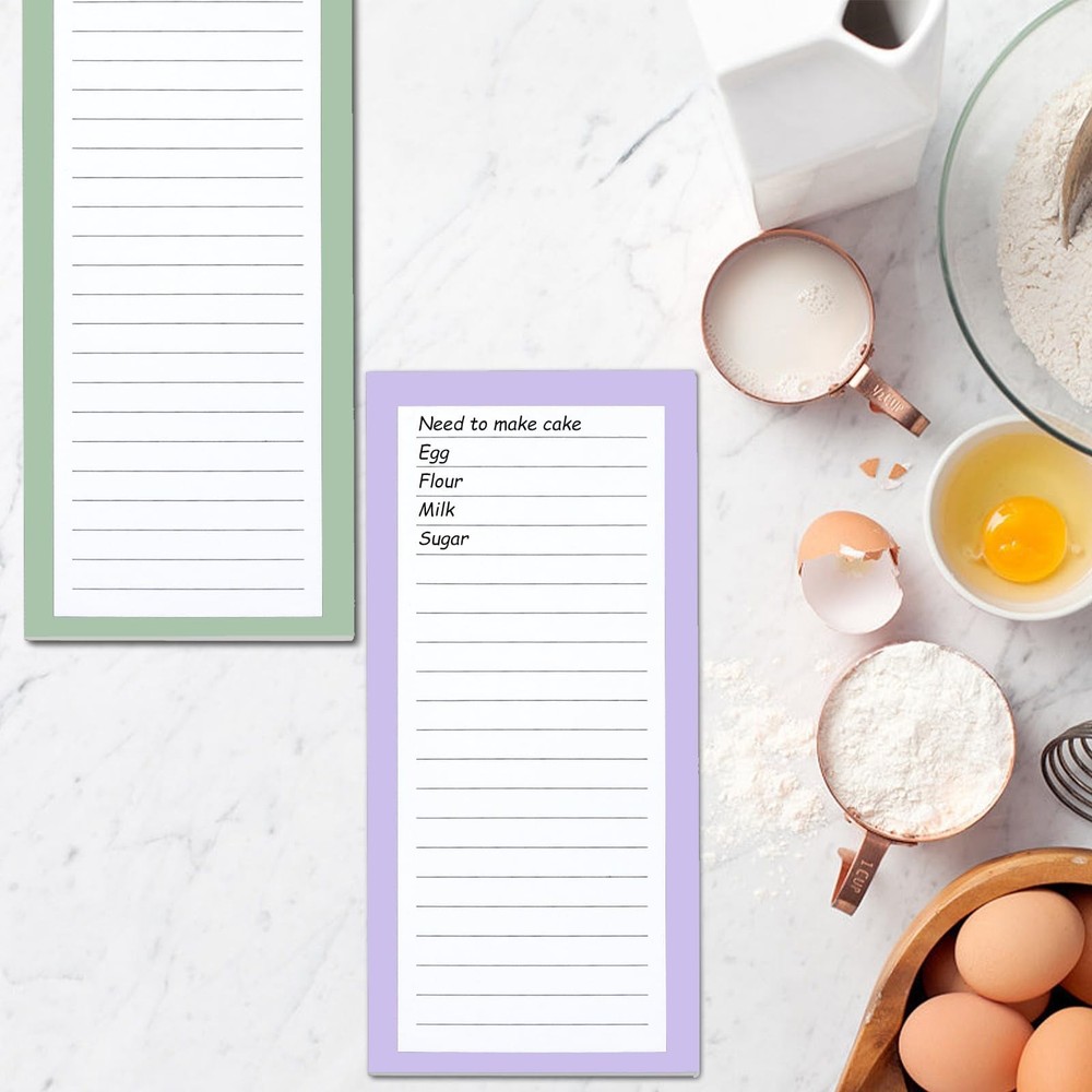 4 Pack Magnetic Notepads for 4 Pack×50 Sheets, Simple style