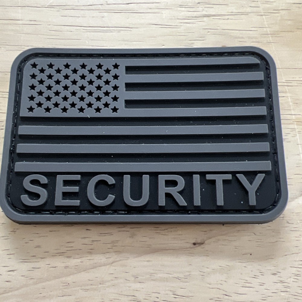 USA Flag Security Tactical Patch [PVC Rubber- Hook n Loop