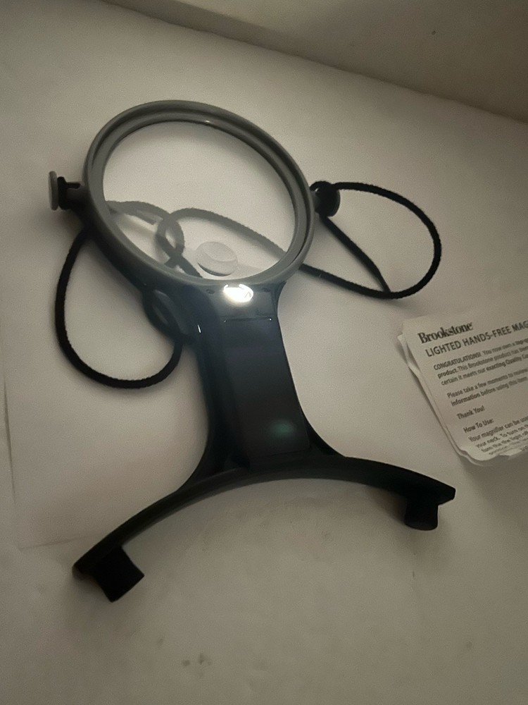 Brookstone Lighted Hands Free Magnifier