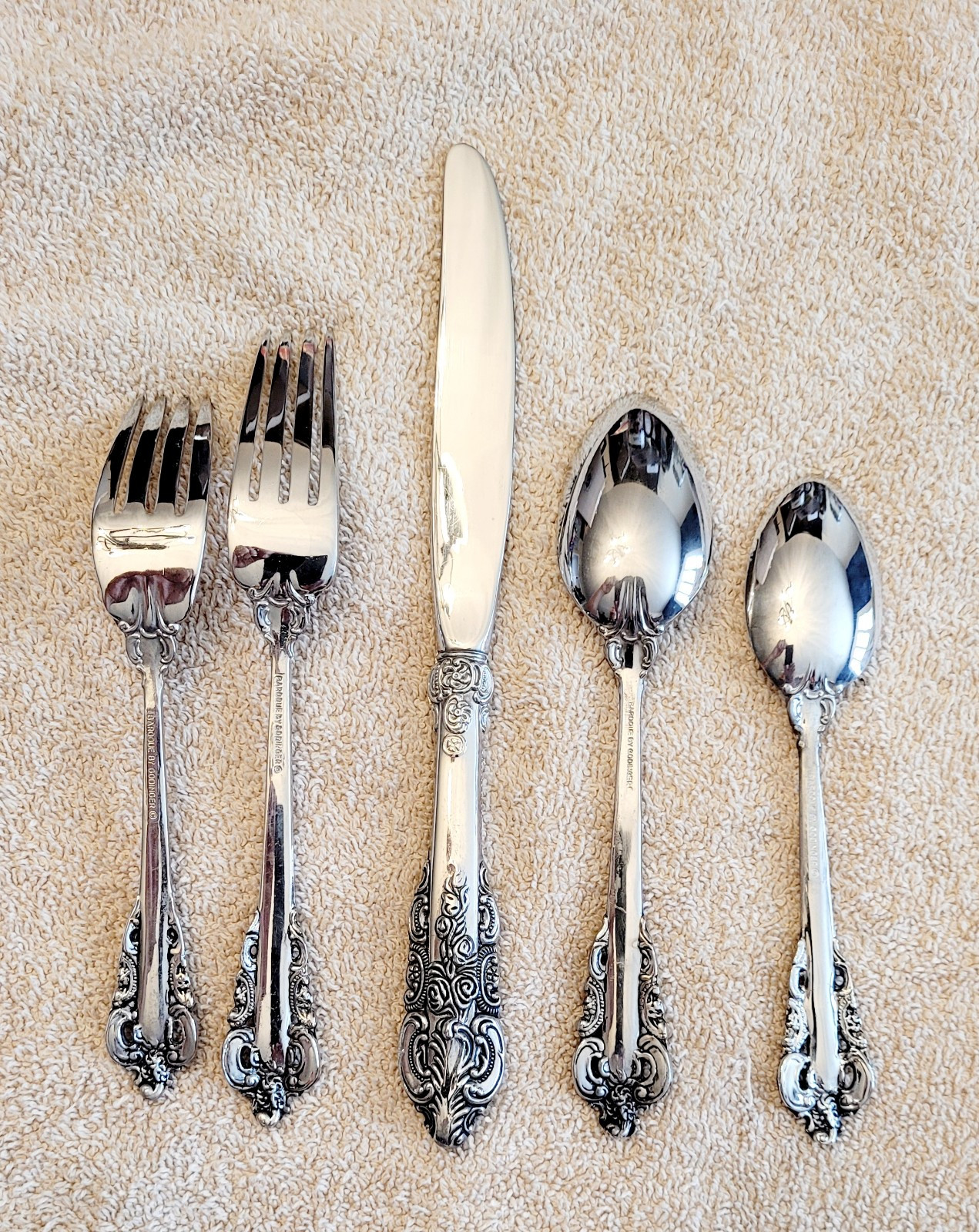 Baroque By Godinger Silver Plated 5 Piece Place Setting