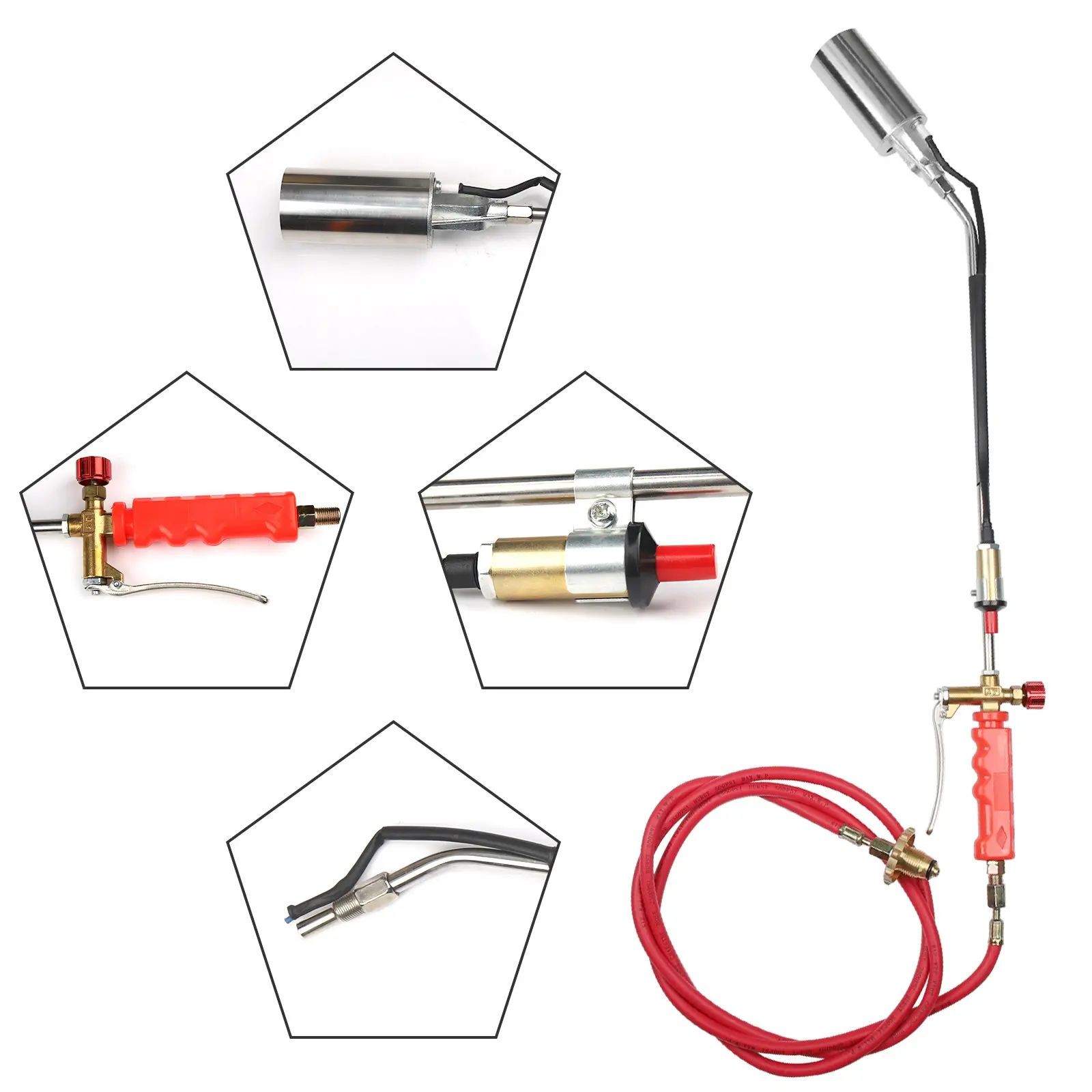 Propane Weed Torch Burner Ice Melter Push Button Igniter 79 Hose Portable Tool