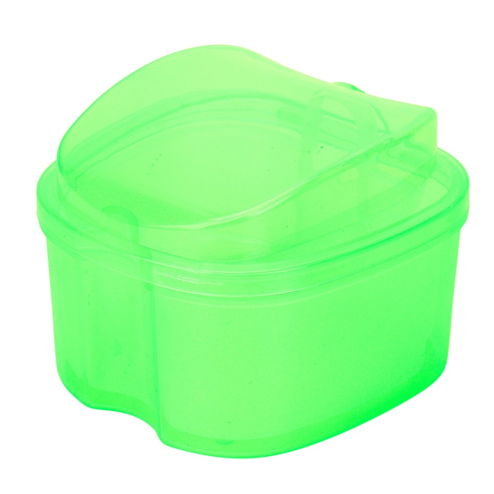 Denture Bath Case Box Soak Container Colored False Teeth Storage Box With