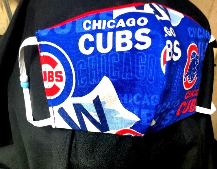 ***Chicago Cubs*** REVERSIBLE Cotton Face mask (handmade)