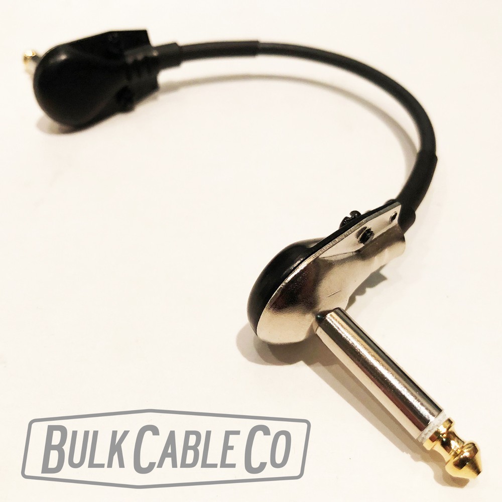 6" Pedal Patch Cables - 4 Pack - George L's 155 Cable - Black Pancake Connectors