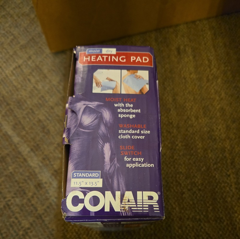 conair moist dry heating pad new