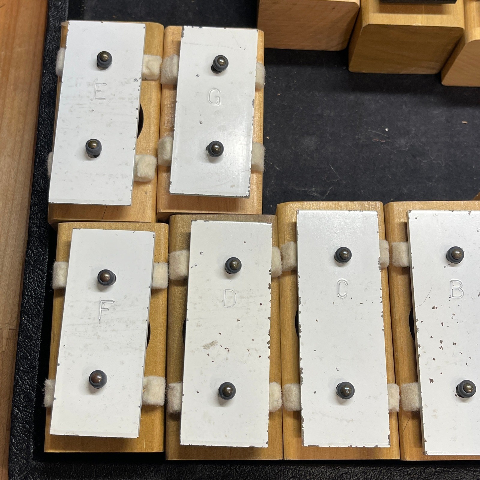 Vintage BF Kitching Resonator Bell Set Chromatic 20 Note with Case and Mallets