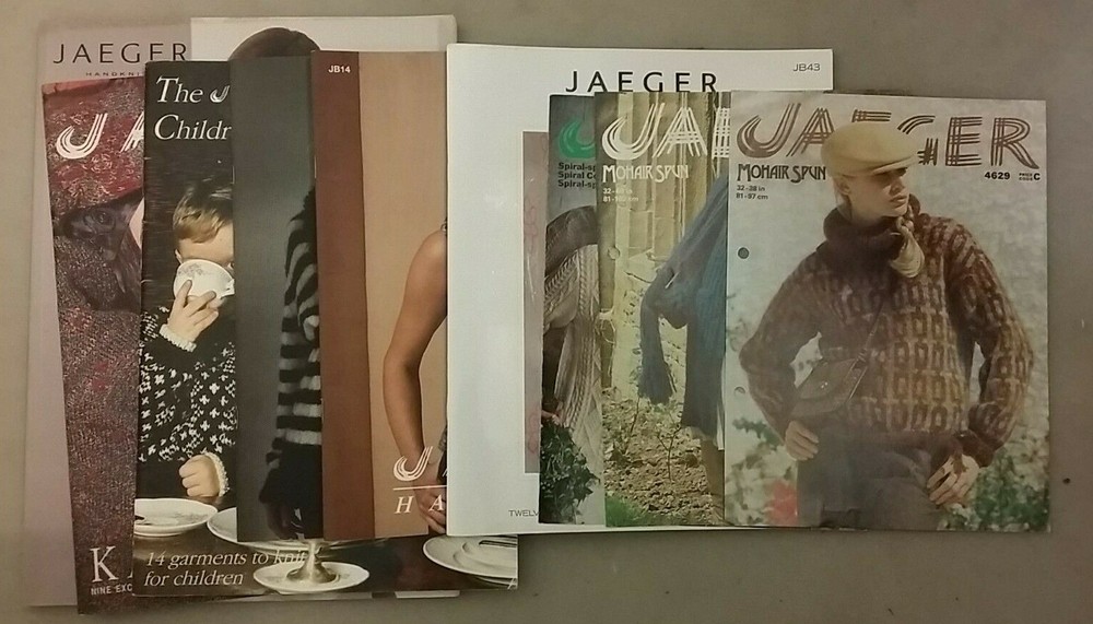 9 'JAEGAR' BOOKS/PATTERNS ** FREE UK POST ** PAPERBACK