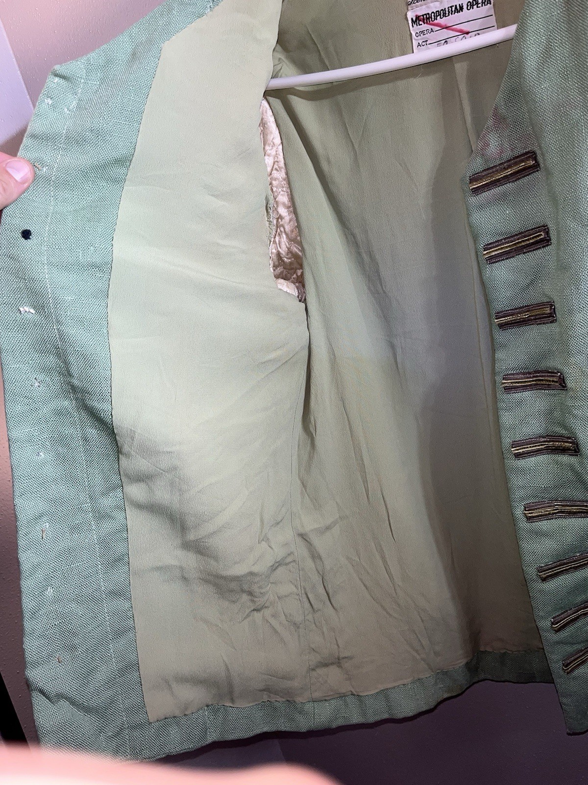 Vintage METROPOLITAN OPERA Met 50s Costume Department Karinska Theater Used Coat