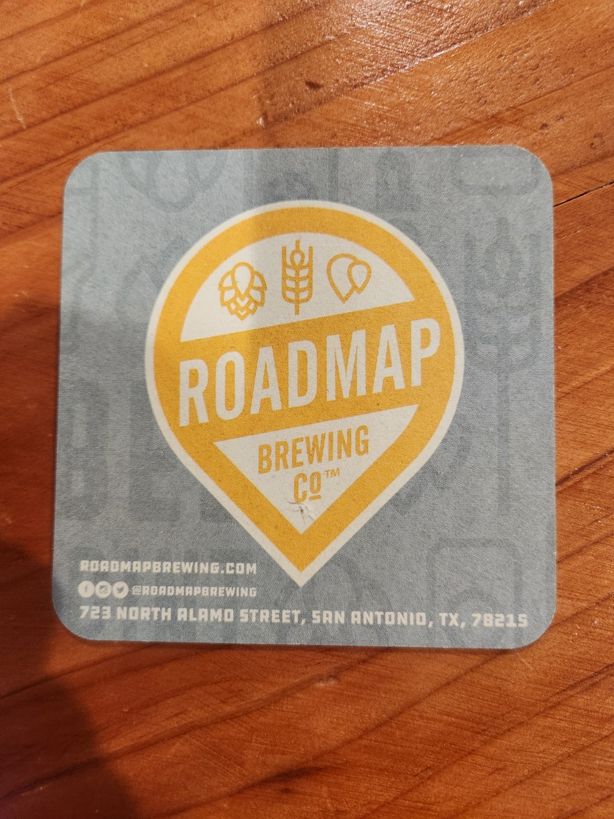 Roadmap Brewing Coaster  - San Antonio Texas