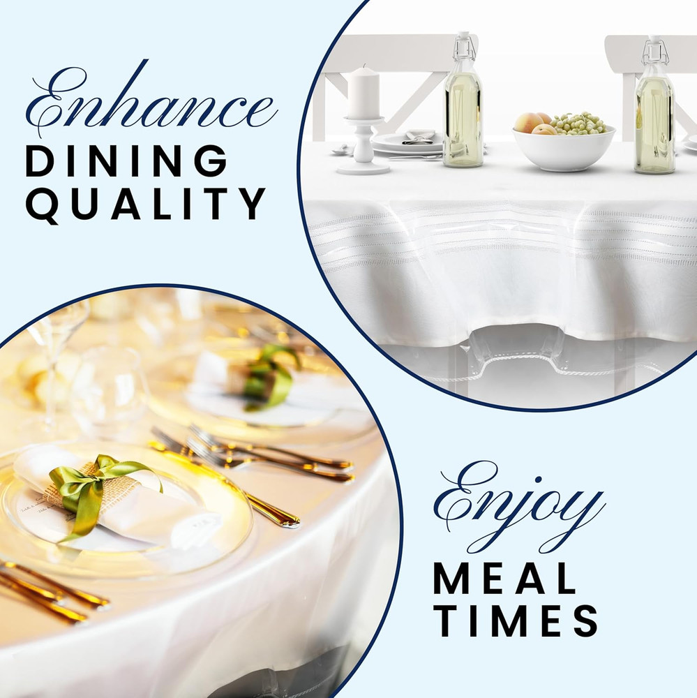 Tablecloth Protector Crystal Clear Vinyl (52"X70" Oblong) | Thi