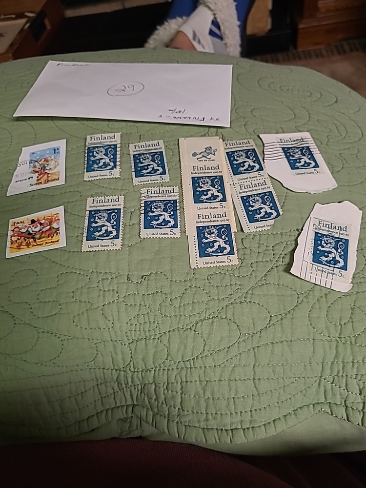 12 Stamps Finland (ENVELOPE 29)