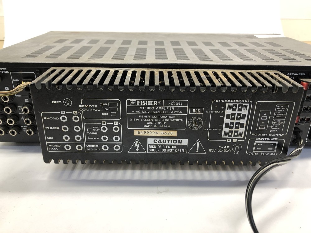 Fisher CA-871 Integrated Studio Amplifier