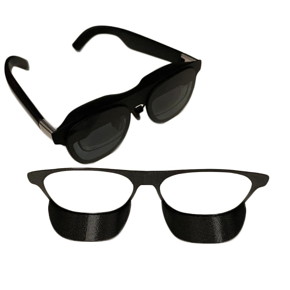 For Xreal One Black Screen Shade Lens Protector Bottom Light Shield