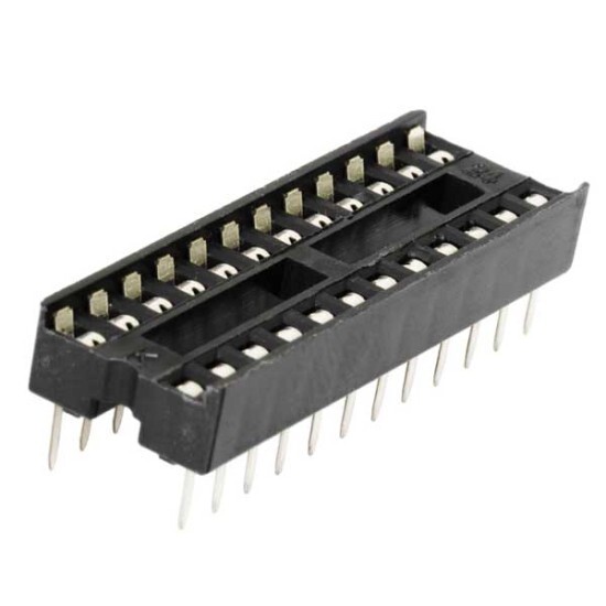 Quantity 10 - DIP-24 IC Socket Solder Type Double Row 24PIN DIP Chip - New