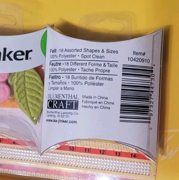 Ka Jinker Assorted Felt Shapes- Needlework - Crafting - 2 pack