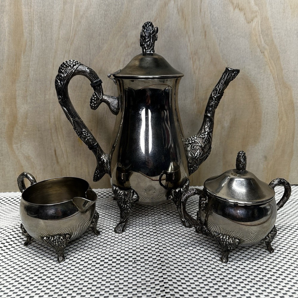 Silver Plated Tea/coffee Set Goth/victorian/dark Decor