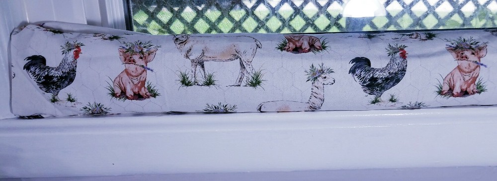 Draft Stopper, Cedar Filled, Draft Stopper, Window Draft Stopper, farm, cows