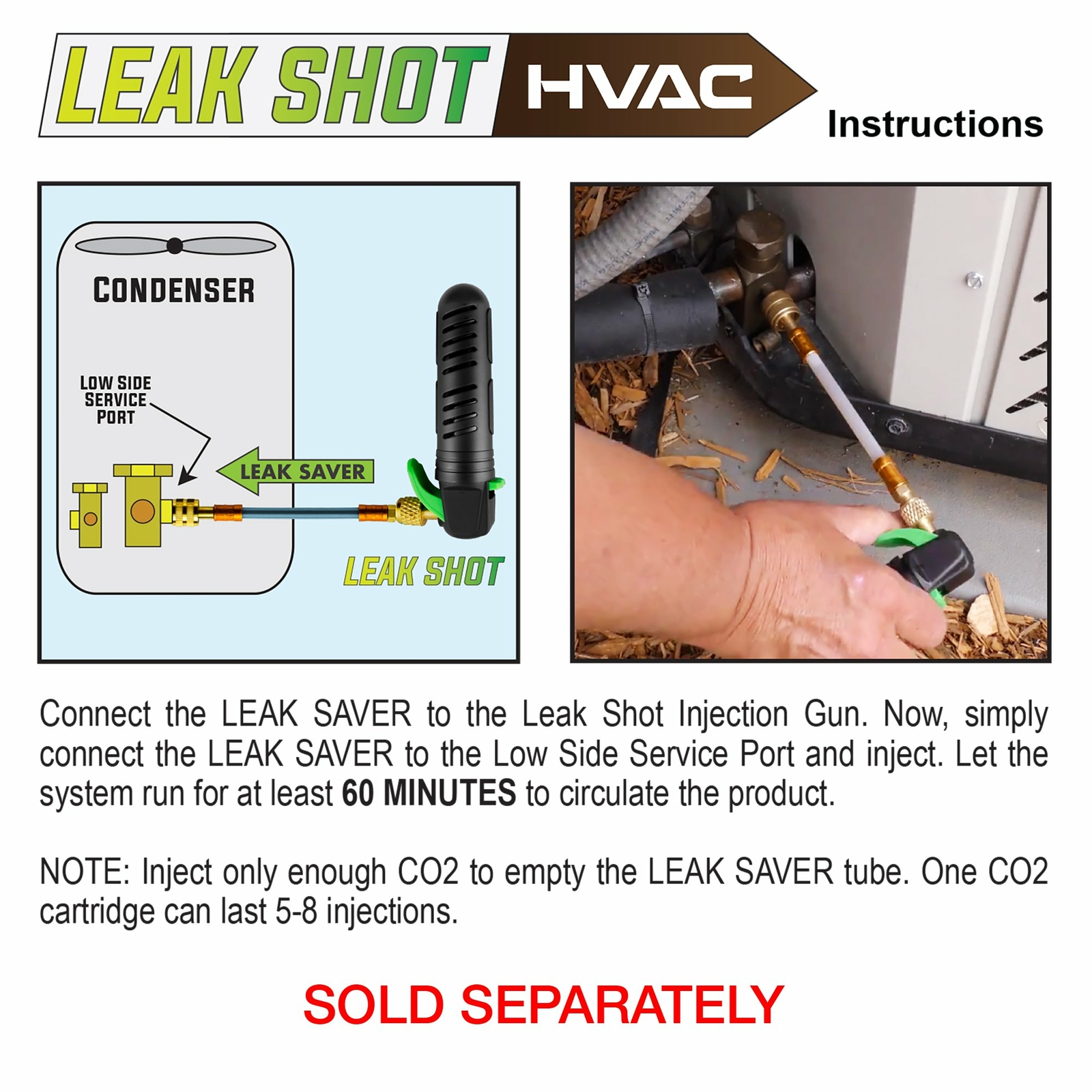 Leak Saver Direct Inject UV - 6 Pack - HVAC & Automotive Refrigerant Leak Sealer