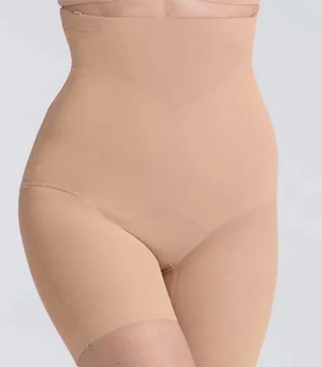 New Women's HONEYLOVE Sand SuperPower Shorts Medium Short M Beige Shapewear