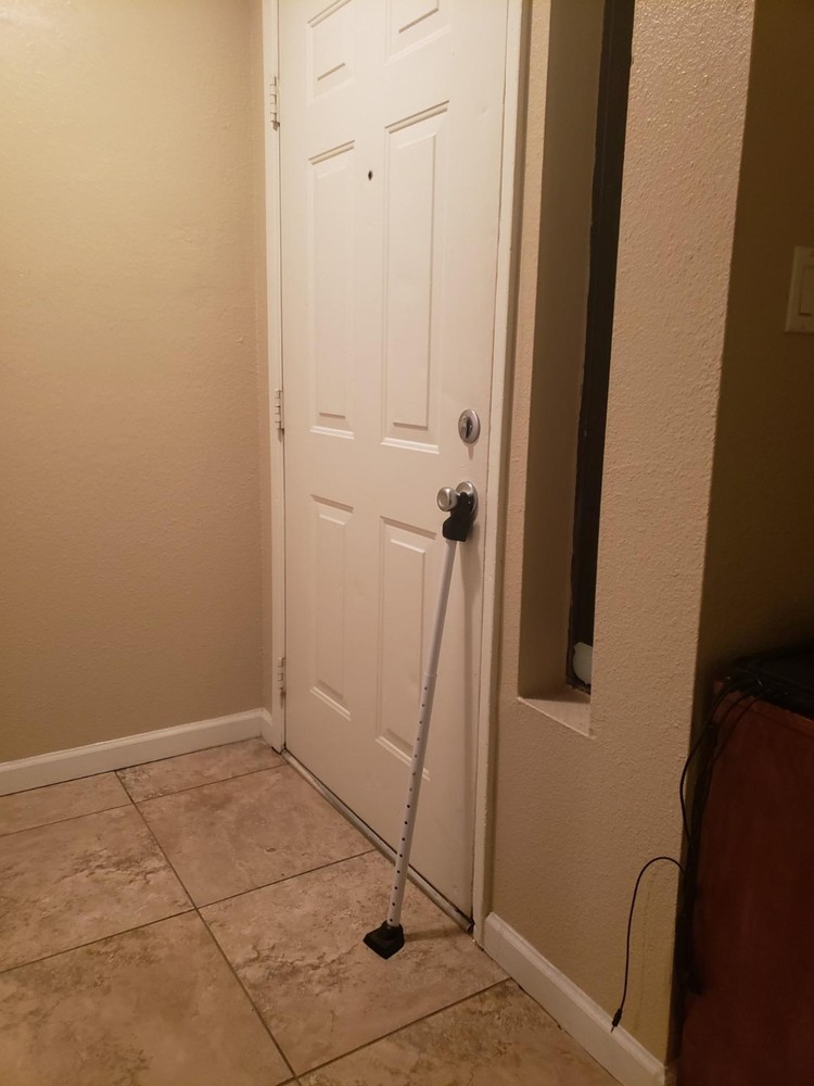 2-Pack Door Security Bar & Sliding Door Lock - Adjustable, Safe & Secure